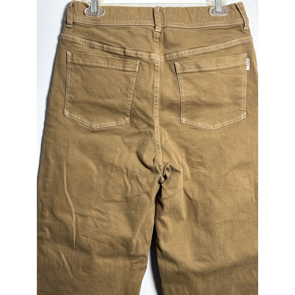 TOAD&CO Women’s 8 Brown Organic Cotton Elastane Flat Front Pants w/Pockets - Picture 6 of 12
